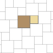 Verlegemuster mit 2 Fliesenformaten 11