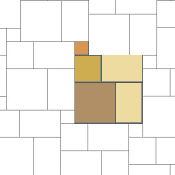 Verlegemuster mit 4 Fliesenformaten 08